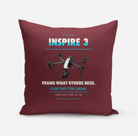 Thumbnail for DJI Inspire 3 design on dark red pillow
