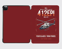 Thumbnail for Bell 412EPI design on dark red ipad tablet case