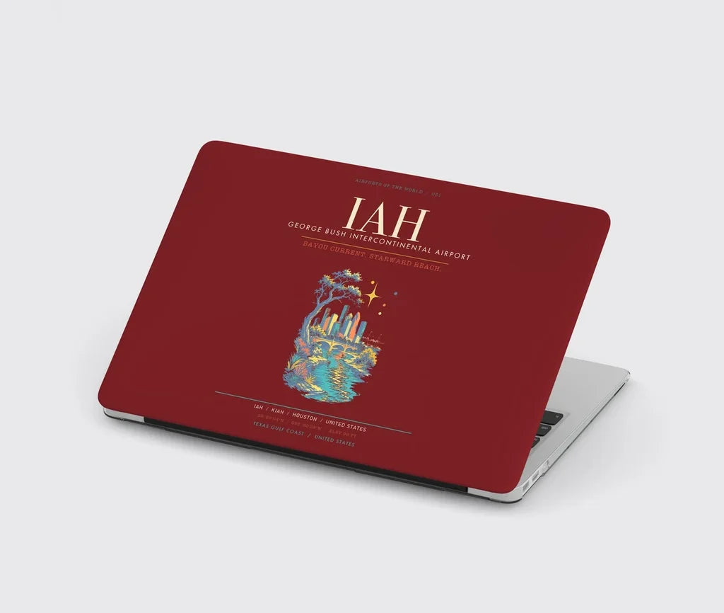 Houston George Bush Intercontinental Airport IAH - Dark Red
