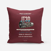 Thumbnail for JT3D design on dark red pillow