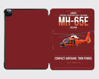 Thumbnail for Airbus MH-65E Dolphin design on dark red ipad tablet case