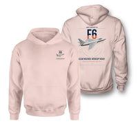 Thumbnail for Hawker Hunter F6 design on pink double-side hoodie, double-side print
