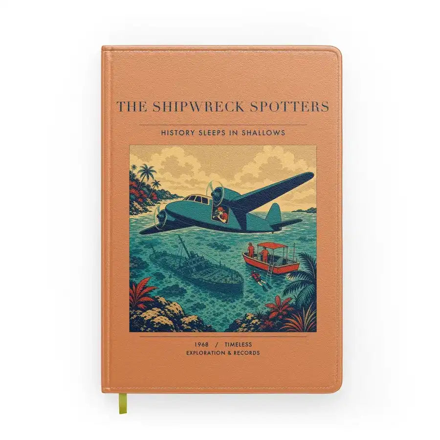 VINTAGE G4369 - The Shipwreck Spotters - Designed Notebooks design on orange