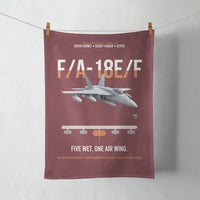 Thumbnail for F A-18E F Buddy Tanker design on dark red towel