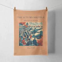 Thumbnail for VINTAGE G4120 - The Autumn Shuttle - Designed Towels design on orange