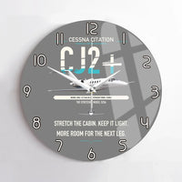 Thumbnail for Cessna Citation CJ2+ design on gray no frame wall clock