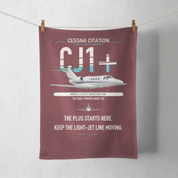 Thumbnail for Cessna Citation CJ1+ design on dark red towel
