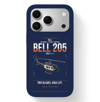 Thumbnail for Bell 205A-1++ design on navy blue magsafe iphone case, for iPhone 17 Pro
