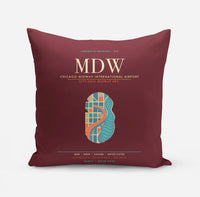 Thumbnail for Chicago Midway International Airport MDW - Dark Red