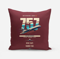 Thumbnail for Boeing 757-200 design on dark red pillow