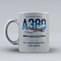 Thumbnail for A380-800 Mug design on light gray airbus
