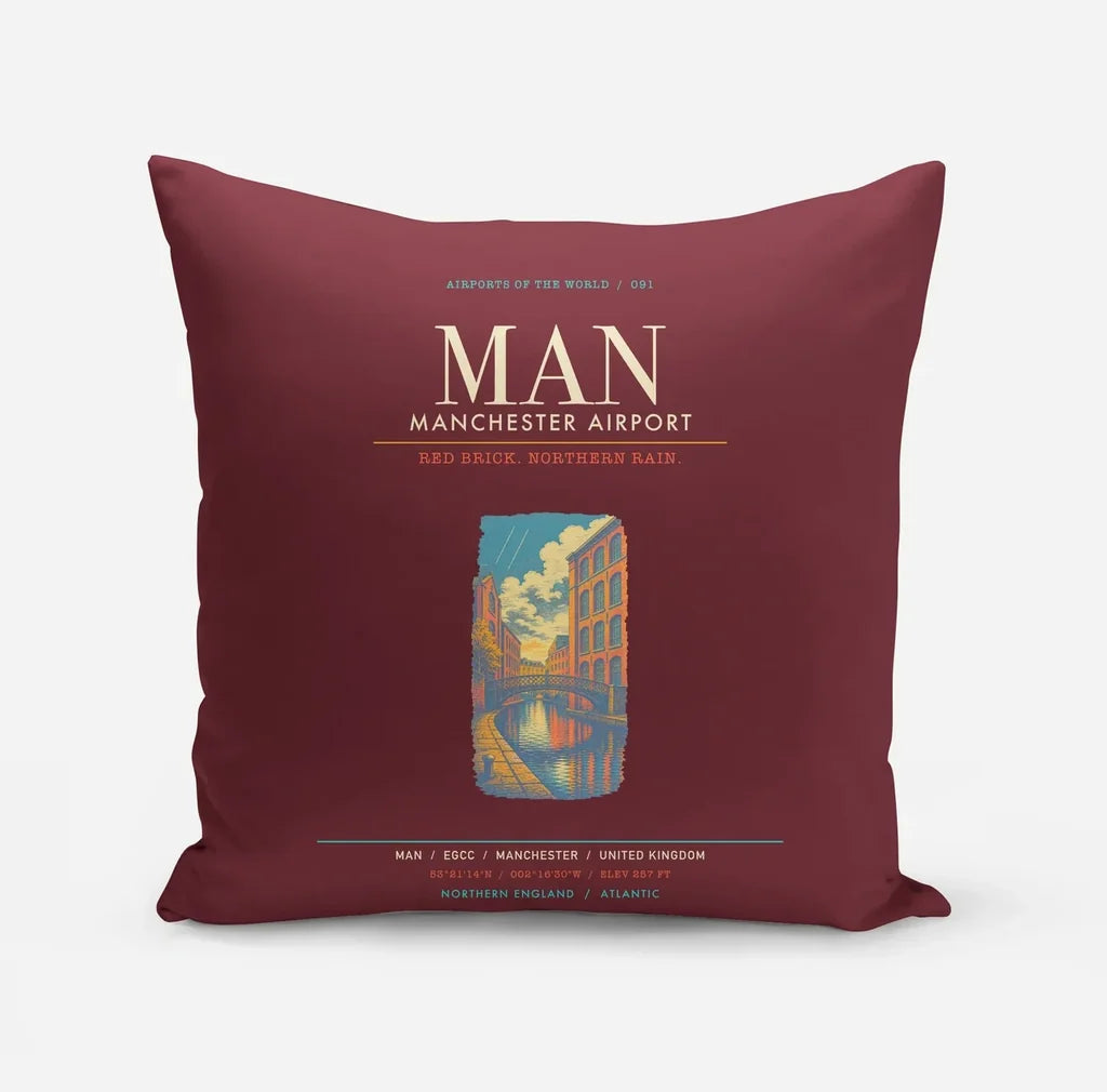 Manchester Airport MAN - Dark Red
