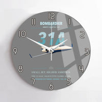 Thumbnail for Bombardier Learjet 31A design on gray no frame wall clock