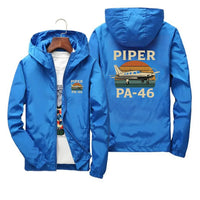 Thumbnail for Retro Piper PA-46 Designed Thin Windbreaker Jackets - view 12