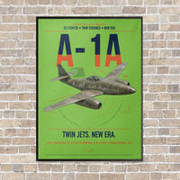 Thumbnail for Messerschmitt Me 262A-1a vertical canvas print - framed - light green background