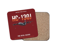 Thumbnail for HC-130J COMBAT KING II design on dark red 1 piece coaster