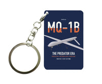 Thumbnail for MQ-1B Predator design on navy blue designed key chain, double-side print