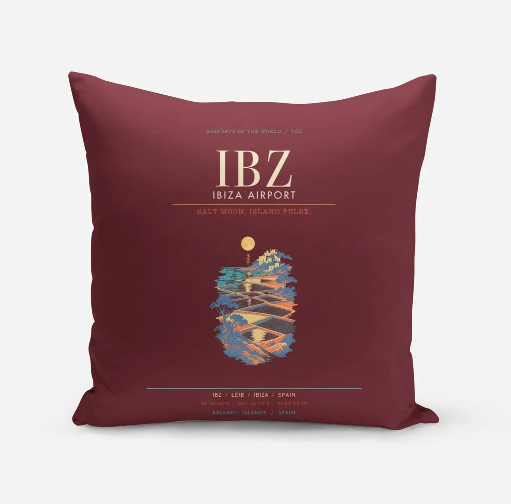 Ibiza Airport IBZ - Ses Salines Moon-Tide Loom - Dark Red