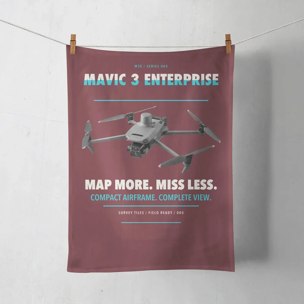 DJI Mavic 3 Enterprise design on dark red towel