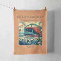 Thumbnail for VINTAGE G4460 - The Delta Wing Debut - Designed Towels design on orange