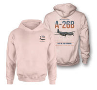 Thumbnail for A-26B Invader design on pink double-side hoodie