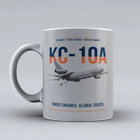 Thumbnail for KC-10A EXTENDER design on light gray ceramic mug, double-side print