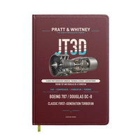 Thumbnail for JT3D design on dark red notebook