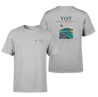 Thumbnail for Thunder Bay International Airport (YQT) design printed on light gray double-side t-shirt