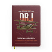 Thumbnail for Fokker Dr.I design on dark red notebook