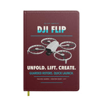 Thumbnail for DJI Flip design on dark red notebook
