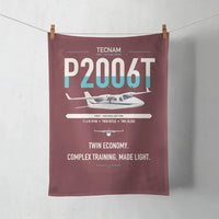Thumbnail for Tecnam P2006T design on dark red towel