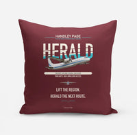 Thumbnail for Handley Page HPR.7 Dart Herald design on dark red pillow
