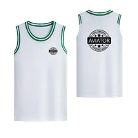 Thumbnail for %100 Original Aviator Designed Basketball Style Sports Tank Tops - view 12