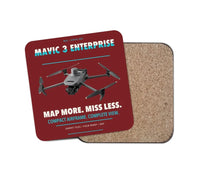 Thumbnail for DJI Mavic 3 Enterprise design on dark red 1 piece coaster