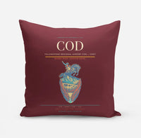 Thumbnail for Yellowstone Regional Airport (COD) design on dark red pillow