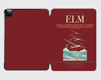 Thumbnail for Elmira Corning Regional Airport (ELM) design on dark red ipad tablet case