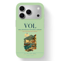 Thumbnail for Volos Airport (VOL) design on light green iPhone 17 Pro MagSafe case