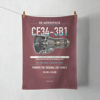 Thumbnail for CF34-3B1 design on dark red towel
