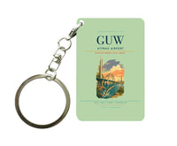 Thumbnail for Atyrau Airport (GUW) design on light green key chain