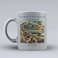 Thumbnail for VINTAGE G4123 - The Mountain Jetport - Ceramic Mug design on lightgray
