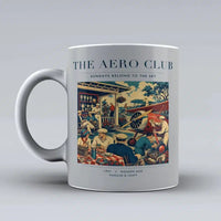 Thumbnail for VINTAGE G4047 - The Aero Club - Ceramic Mug design on lightgray