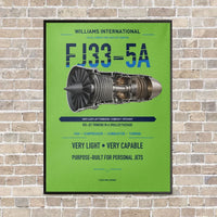 Thumbnail for FJ33-5A vertical canvas print - framed - light green background