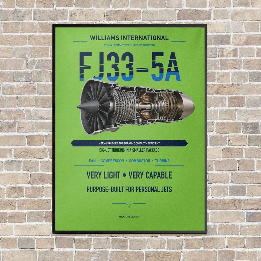 FJ33-5A vertical canvas print - framed - light green background
