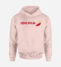 Thumbnail for Iberia Airlines logo printed on pink hoodie