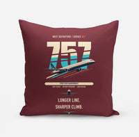 Thumbnail for Boeing 757-300 design on dark red pillow