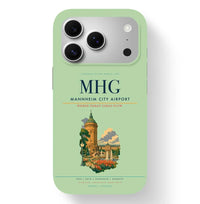 Thumbnail for Mannheim Airport (MHG) design on light green iPhone 17 Pro MagSafe case