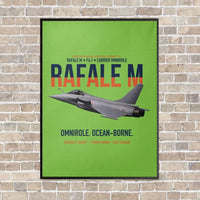 Thumbnail for Dassault Rafale M F4.1 Carrier Omnirole Network vertical canvas print - framed - light green background