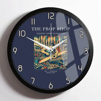 Thumbnail for VINTAGE G4169 - The Prop Shop - Designed Wall Clocks design on navyblue framed