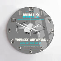 Thumbnail for DJI Mini 2 design on gray no frame wall clock