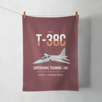 Thumbnail for T-38C Talon design on dark red towel